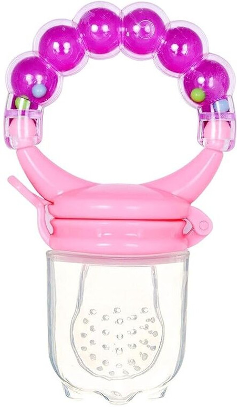 Vadhavan Pack of 1 Baby Fruit Vegetable Food Feeder Rattle Massaging Silicone Soothers Feeder(Multicolor)