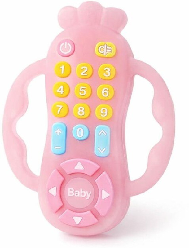 VARIYAENTERPRISE28 SILICONE REMOTE TEETHER FOR BABIES Teether(Pink)