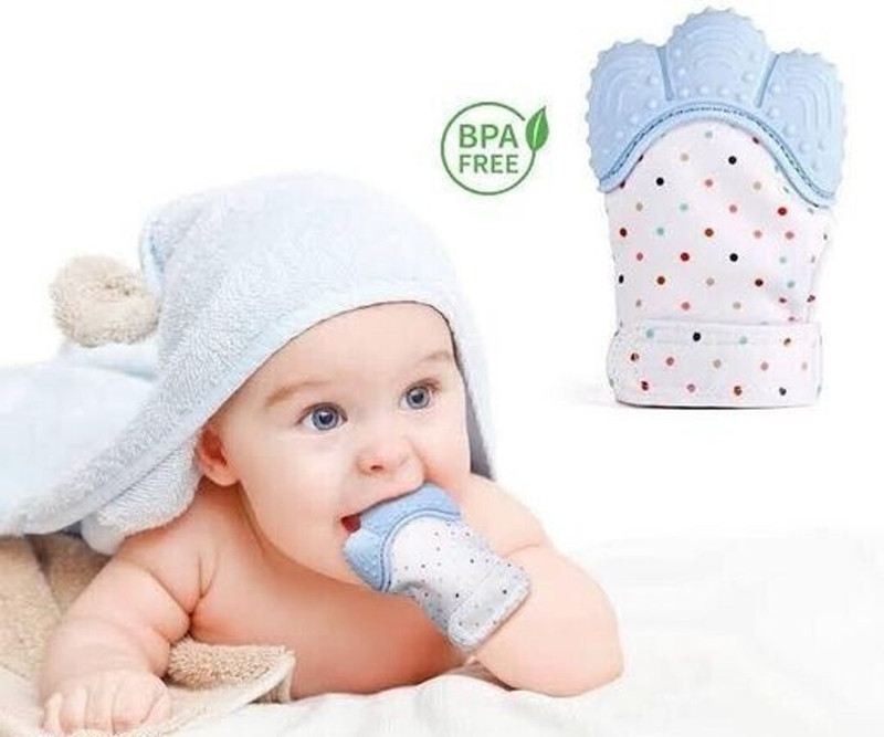KidDough baby glove teethr Soother(Blue)