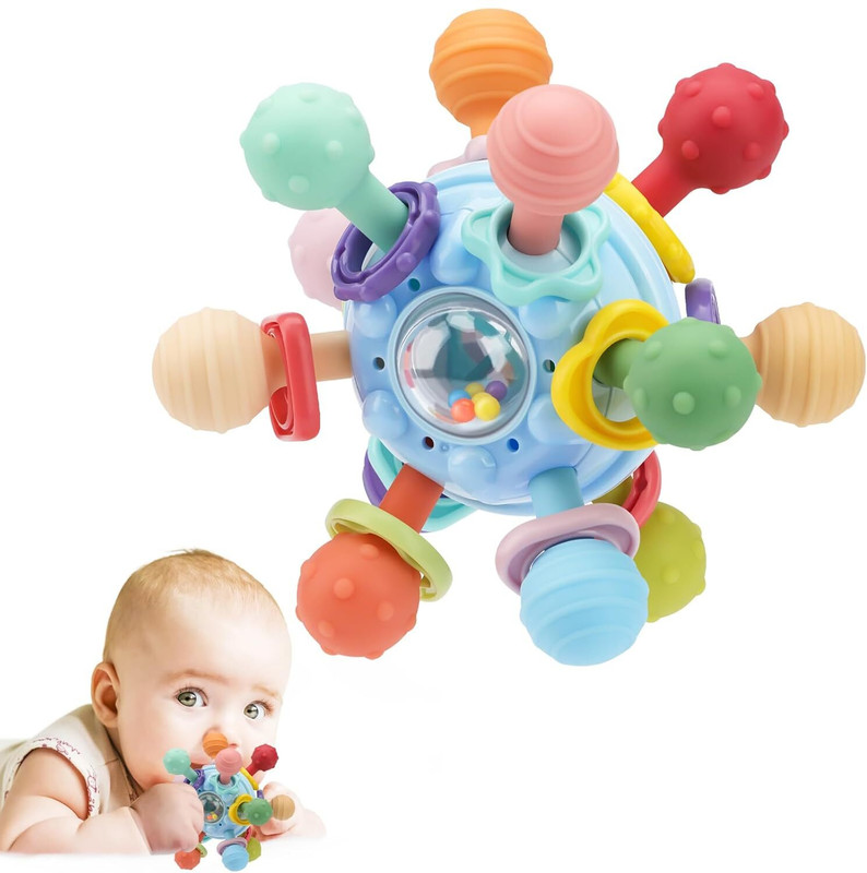 S TOYS HOUSE ORBIT BALL Rattle(Blue, Multicolor)