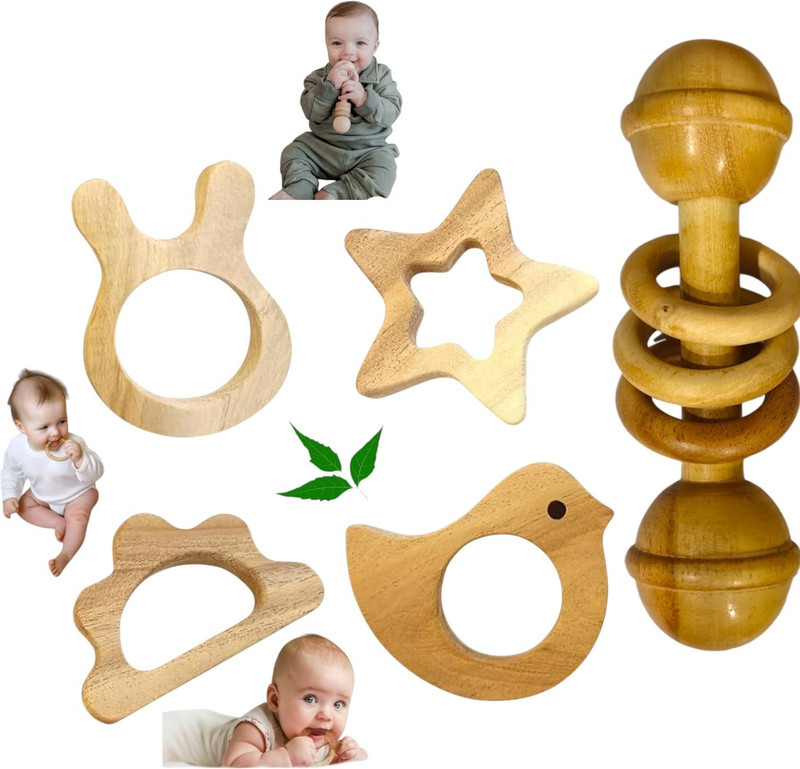 Shreeja Shilpcraft Safe & BPA-Free Toys for Newborns & Infants Teether and Feeder(Beize)