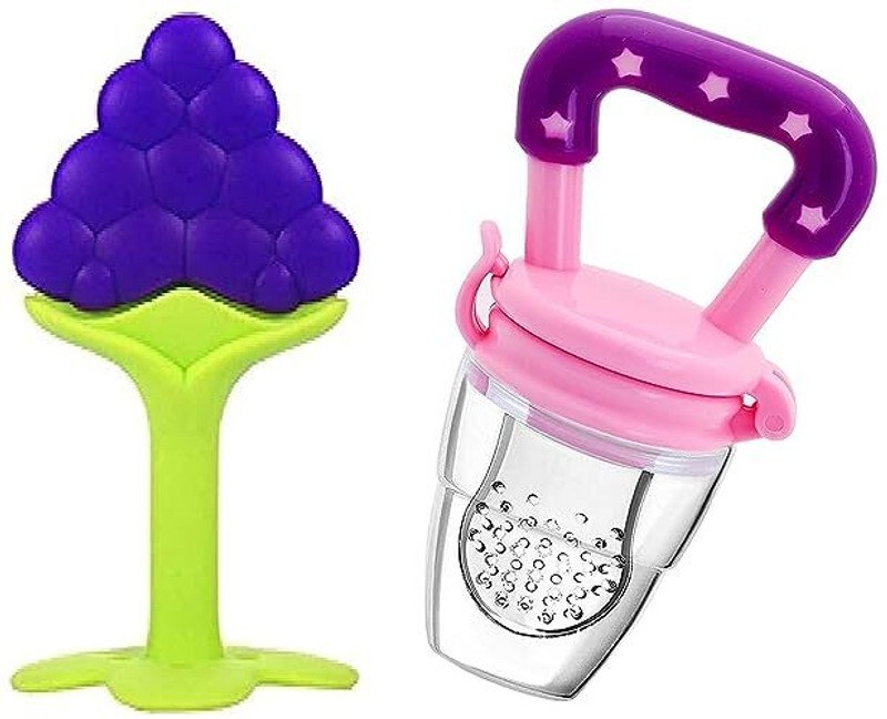 Vadhavan Fruit shape teether & Fruit nibbler (pack of 2pcs) Soother(Purple)