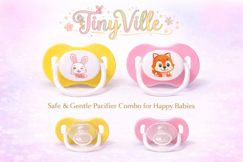 TinyVille Baby Silicone nd Safe Soother for your lil ones Soother(Yellow)