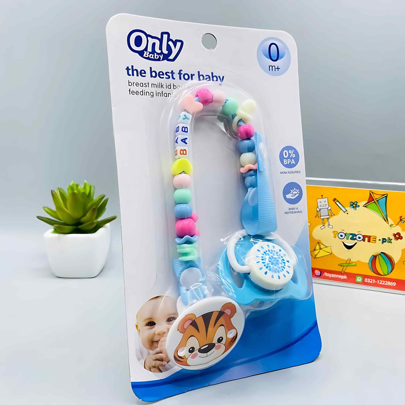 FLENGO Baby Silicone Pacifier Clip with Chain for Baby Soother Soother(Multicolor)