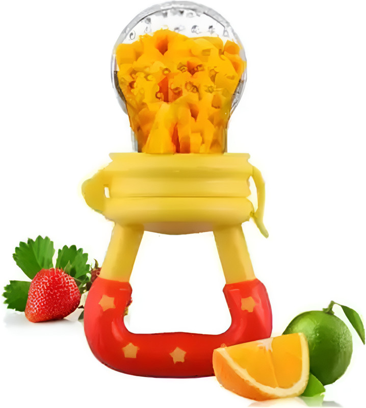 AKSTARS Silicone Baby Infant Fruit Feeder Pacifier Newborn Nipple Teether Teether and Feeder(Yellow)