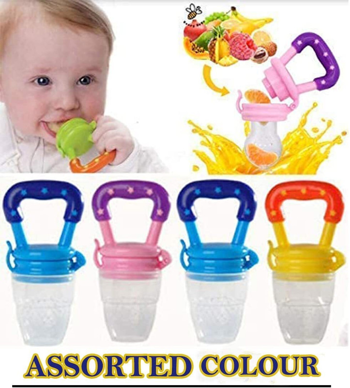 risty Baby Stand Teether, Fruit Feeder and Spoon Steel Bottle 240ml Feeder(Multicolor)