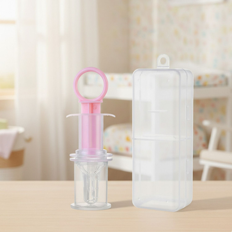 Safe-o-kid Silicone Liquid Medicine Feeder Dropper for with Box Baby, pink, Pack of 2 Feeder(Pink)