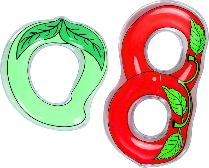 Baby Dolphin Water Teether Fruit Shape Baby Teething Toy 4m+ Teether(Green Mango, Double Cherry)