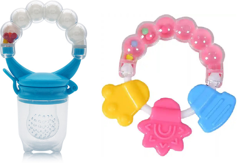 Mylie BABY RING FOOD NIBBLER & RING TEETHER Soother(Multicolor)