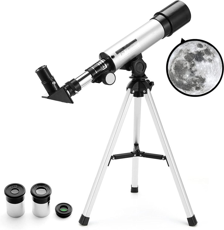 zvonko Telescope Zoom 90X HD Focus Astronomical Refractor Portable Telescope Catadioptric Telescope(Manual Tracking)