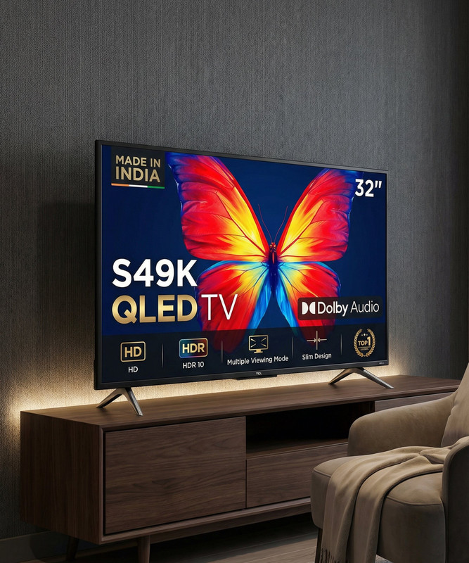 TCL S49K 81 cm (32 inch) QLED Full HD Smart Android TV(32S49K)