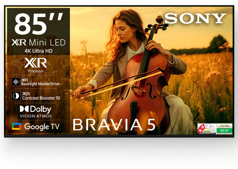 SONY BRAVIA 5 214.8 cm (85 inch) Ultra HD (4K) Mini LED Smart Google TV(K-85XR55A)