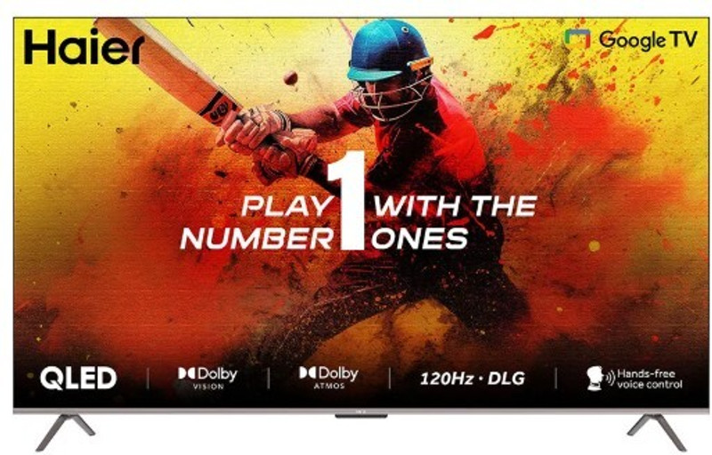 Haier 139 cm (55 inch) QLED Ultra HD (4K) Smart Google TV(55S800QT)