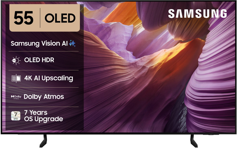 Samsung 138 cm (55 inch) OLED Ultra HD (4K) Smart Tizen TV(QA55S85FAELXL)