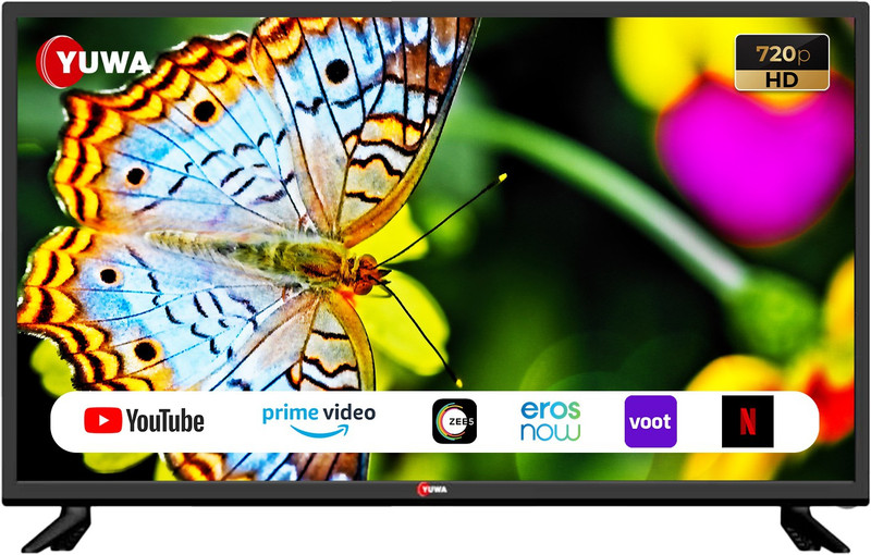 Yuwa In-built Soundbar 80 cm (32 inch) HD Ready LED Smart Android Based TV with In-Built Soundbar | Voice Command | 5000+ Games & Apps and 20+…