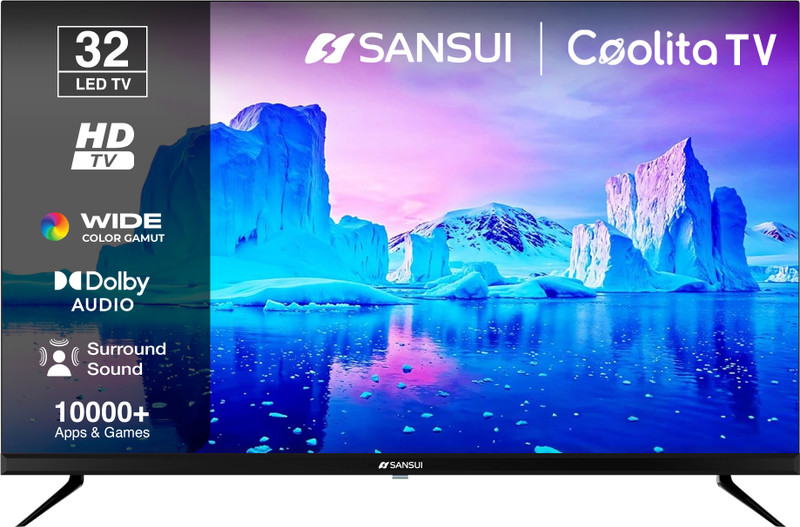 Sansui 80 cm (32 inch) HD Ready LED Smart Coolita TV with IPS Panel| Dolby Audio| Surround Sound| 60Hz Refresh Rate(JSWP32CSHD)