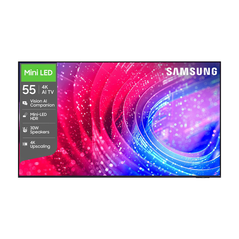 Samsung Vision AI 138 cm (55 inch) Ultra HD (4K) Mini LED Smart Tizen TV 2026 Edition with Vision AI Companion 30W Powerful Speakers Mini LED HDR Pure Spectrum Color 4K Upscaling Color Booster Samsung Knox Security 150+ Free Channels Dynamic Sound Pack(UA55M2EHAULXL)
