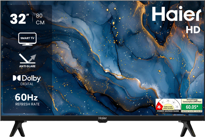 Haier A7 80 cm (32 inch) HD Ready LED Smart Linux TV with Anti-glare Display| Dolby Digital Surround Sound| MiraCast Screen Mirroring| Bezel-less Design(LE32A7-N)