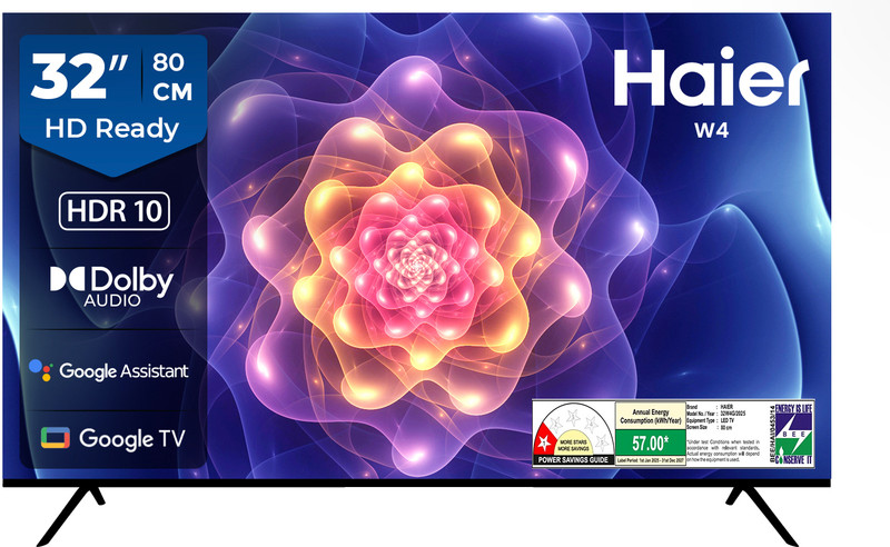 Haier W4G 80 cm (32 inch) HD Ready LED Smart Google TV 2025 Edition(32W4G)