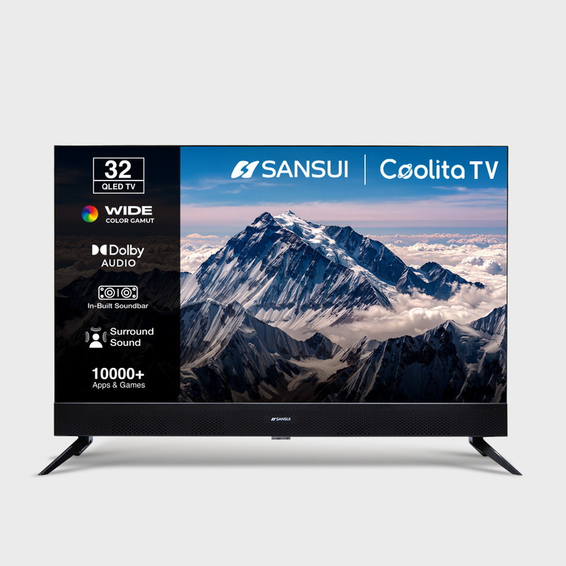 Sansui 80 cm (32 inch) QLED HD Ready Smart Coolita TV with Dolby Audio| Built-in Soundbar| Surround Sound| 60Hz Refresh Rate(JSS32CSQLED)