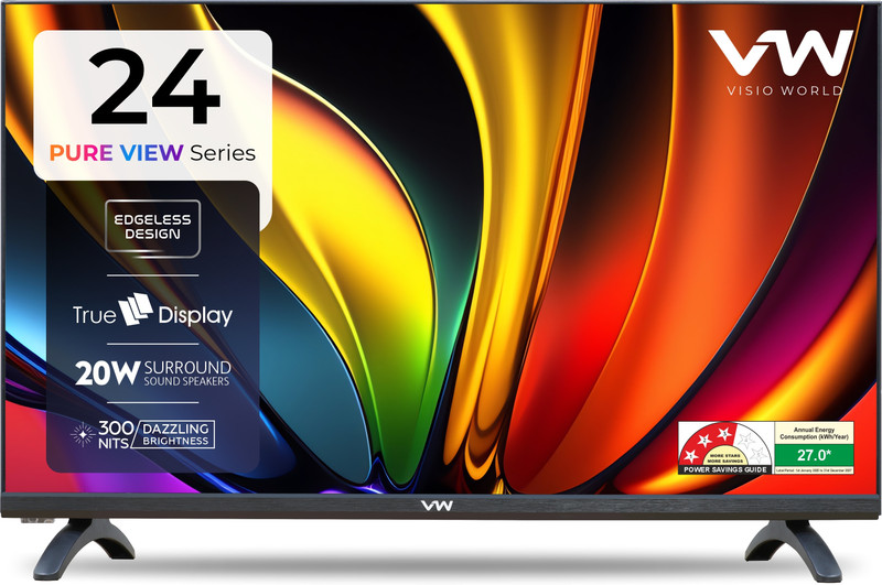 VW 60 cm (24 inch) HD Ready LED TV 2025 Edition(VW24A)