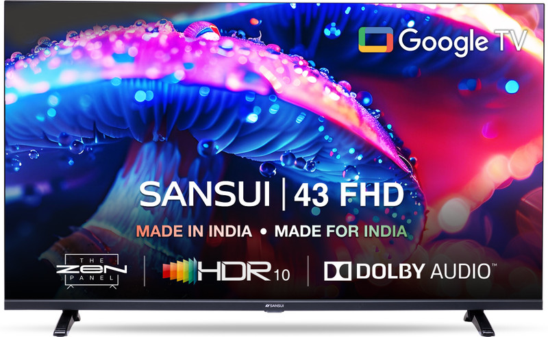 Sansui 109 cm (43 inch) Full HD LED Smart Google TV with Panel HDR10 Audio(JSW43GSFHD)