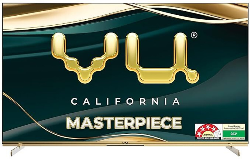 Vu 2025 Frame Series 164 cm (65 inch) QLED Ultra HD (4K) Smart Google TV with 124 Watts Sound | 800 Nits Brightness| 3 Years Warranty(65 MASTERPIECE FRAME)
