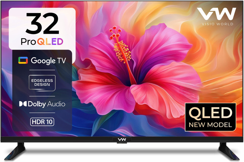 VW 80 cm (32 inch) QLED HD Ready Smart Google TV(VW3251)