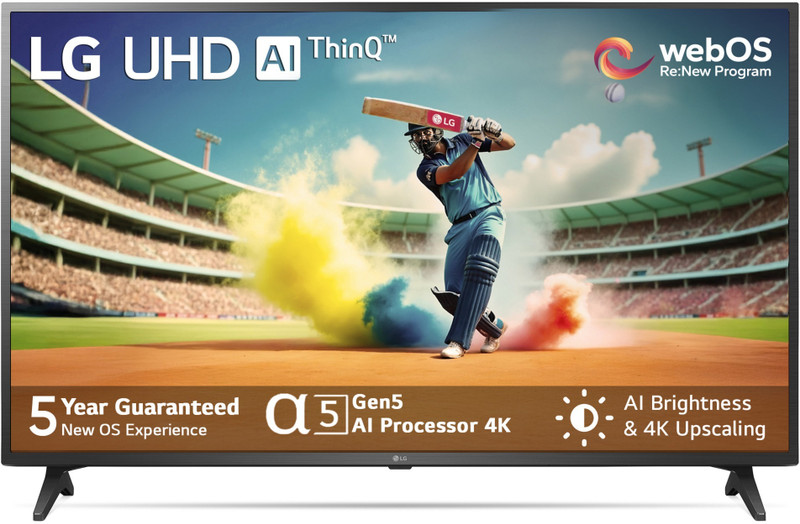 LG UQ7500 139 cm (55 inch) Ultra HD (4K) LED Smart WebOS TV with Filmmaker Mode, AI Sound & Active HDR(55UQ7500PSF)