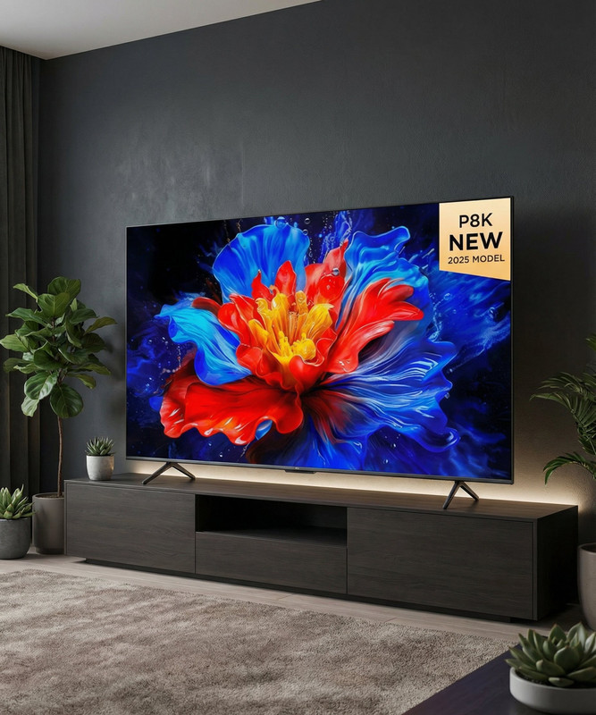 TCL P8K 164 cm (55 inch) QLED Ultra HD (4K) Smart Google TV with Dolby Atmos & DTS Virtual X | ONKYO 2.1ch with Subwoofer| 144 HZ Refresh Rate(55P8K)