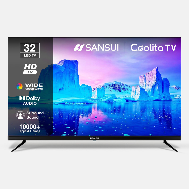 Sansui 80 cm (32 inch) HD Ready LED Smart Coolita TV with IPS Panel| Dolby Audio| Surround Sound| 60Hz Refresh Rate(JSWP32CSHD)