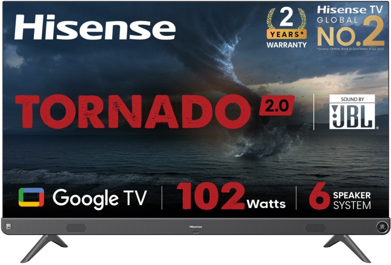 Hisense 126 cm (50 inch) Ultra HD (4K) LED Smart Google TV with 102W JBL 6 Speakers, Dolby Vision and Atmos(50A7H)