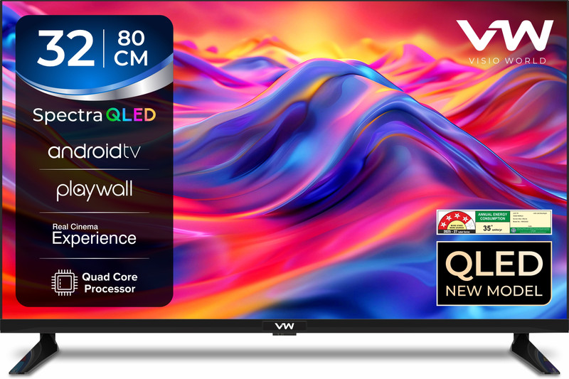 VW 80 cm (32 inch) QLED HD Ready Smart Android TV(VW32AQ3)