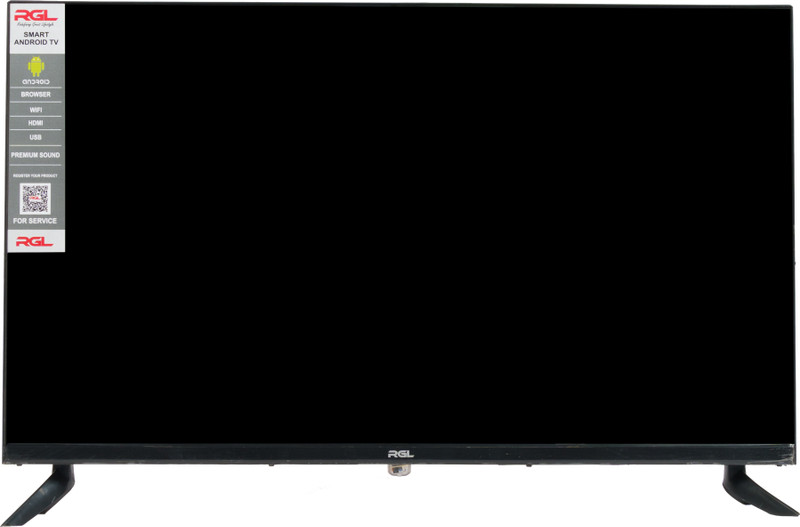 RGL 80 cm (32 inch) Full HD LED Smart Android Based TV with 32 Inch FULL HD Smart LED TV Smart TV with Built-in Wi-Fi for Online Streaming Access Popular OTT Apps like YouTube, Netflix & Prime Video Screen Mirroring – Cast Mobile & Laptop Easily Wide View