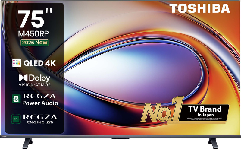 TOSHIBA 75M450RP 190 cm (75 inch) QLED Ultra HD (4K) Smart VIDAA TV(75M450RP)
