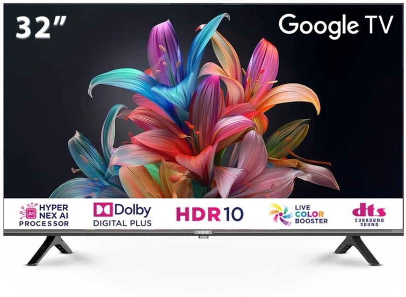 VOIR 80 cm (32 inch) HD Ready LED Smart Google TV with HD Ready Google TV(VR32FLG12KN)