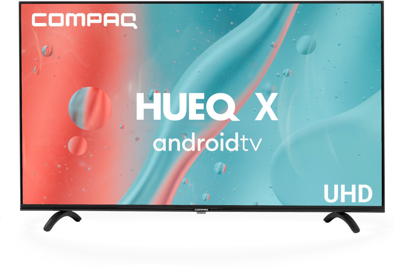 Compaq 140 cm (55 inch) Ultra HD (4K) LED Smart Android TV 2022 Edition with 2 GB RAM, Dolby Audio, Bezel-less Screen,WCG+(CQV55AX1UD)