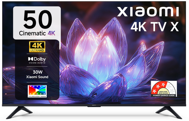 XIAOMI 125 cm (50 inch) Ultra HD (4K) LED Smart Google TV with Dolby Vision | HDR 10 | 30W Dolby Audio | Xiaomi Sound | Film-maker Mode | 120 Hz Game Booster | Mi TV(L50MB-AIN)