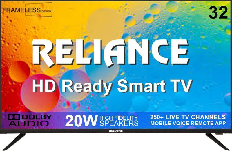 Reliance 80 cm (32 inch) HD Ready LED Smart Android TV with Cloud Base TV(RW32MP4656HD)