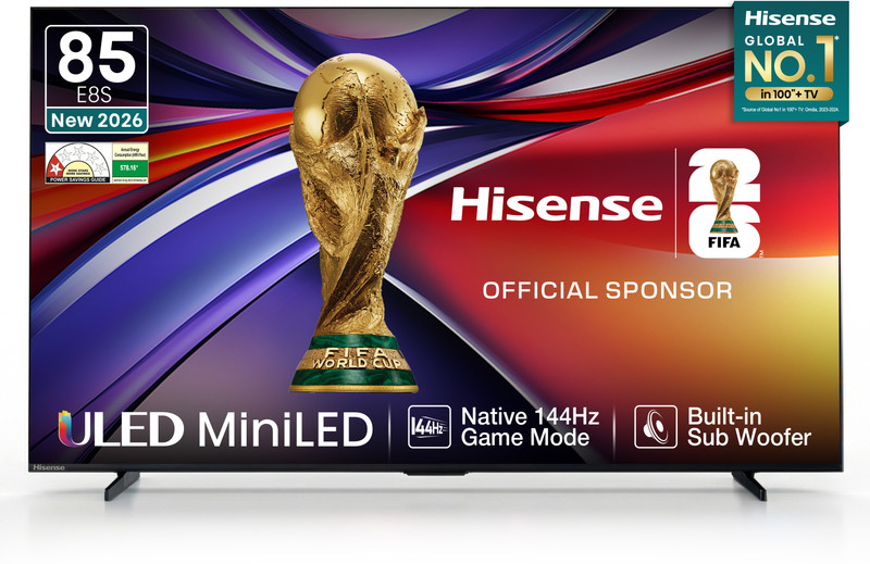 Hisense 214.78 cm (85 inch) Ultra HD (4K) Mini LED Smart VIDAA TV 2026 Edition(85E8S)