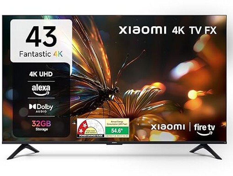 Mi FX Series 108 cm (43 inch) Ultra HD (4K) LED Smart Fire TV with Bezel-Less Design, Built-In Speaker, Chromecast, Eye Comfort Mode, Wide Viewing Angle