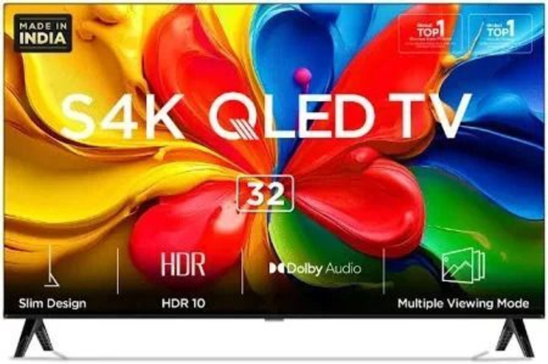 TCL 108 cm (32 inch) QLED Full HD Smart Google TV with QLED, HDR 10, Dolby Audio(32S4K)
