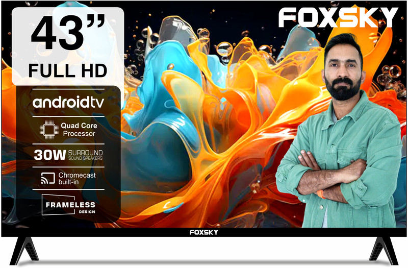 Foxsky 109 cm (43 inch) Full HD LED Smart Android TV(43FS-VS//43FSFHS)