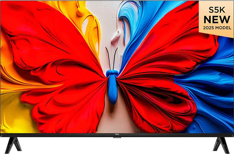 TCL S5K 2025 Edition 79.97 cm (32 inch) QLED Full HD Smart Google TV with With 24 W Dolby Audio | Google Assitant | Chromecast | Slim Design| HDR 10(32S5K)