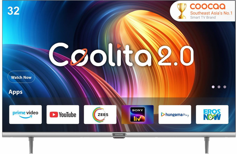 Coocaa 80 cm (32 inch) HD Ready LED Smart Coolita TV with Audio and Eye Care Technology(32S3U-Pro)