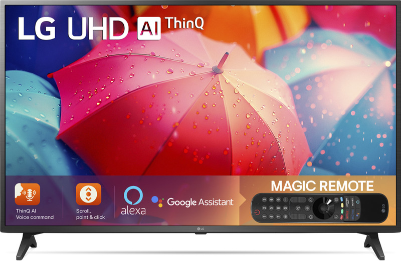 LG UQ8020 139 cm (55 inch) Ultra HD (4K) LED Smart WebOS TV with ThinQ AI & Magic Remote Control(55UQ8020PSB)