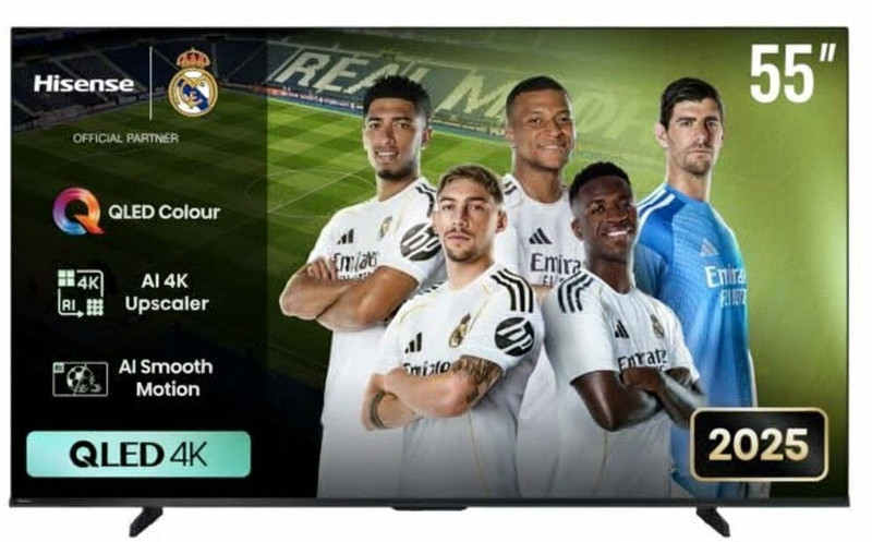 Hisense Q6Q 139 cm (55 inch) QLED Ultra HD (4K) Smart VIDAA TV 2025 Edition with 120HZ |Dolby Vision & Atmos |Voice Control |Smooth Motion Rate(55Q6Q)