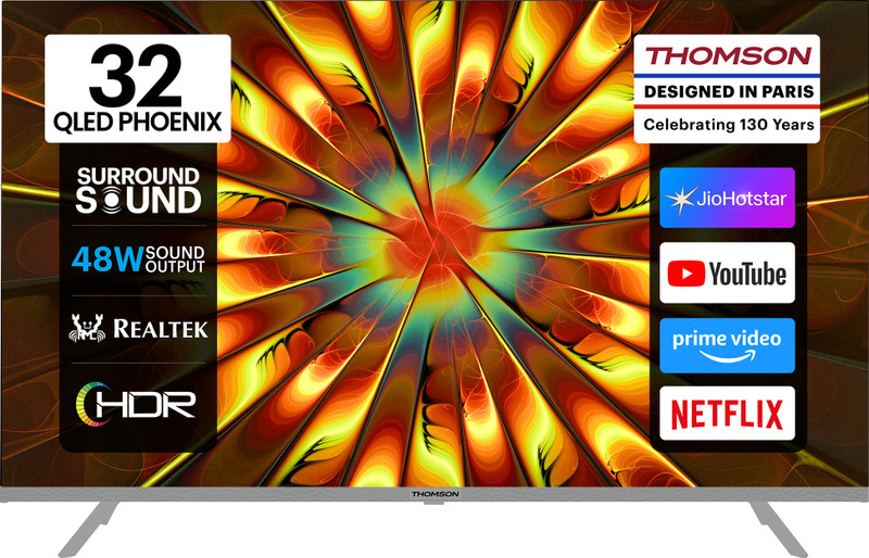 Thomson Phoenix 80 cm (32 inch) QLED HD Ready Smart Android TV with 48W Sound Output(Q32H1111)