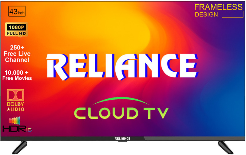 Reliance Cloud OS 108 cm (43 inch) Full HD LED Smart Android TV 2026 Edition with 250+ Live TV Channl Free, 10,000 Free Movie(RW43GD4656FHD)