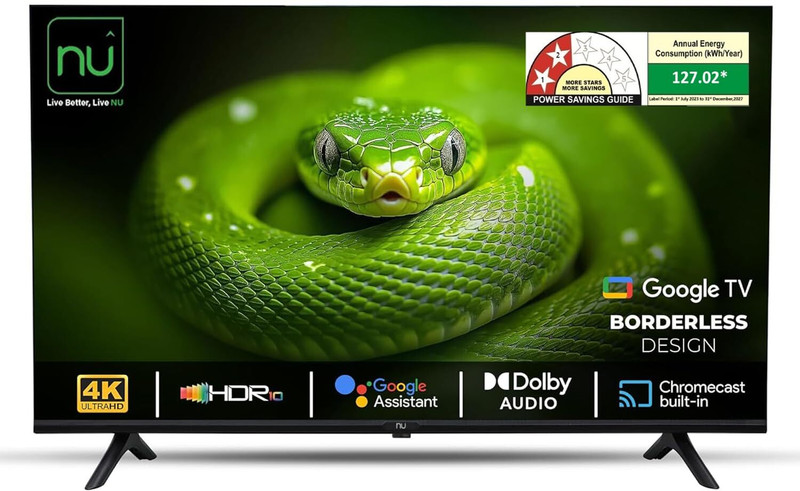 NU 139.7 cm (55 inch) Ultra HD (4K) LED Smart Google TV with Mount(LED55UGNX)
